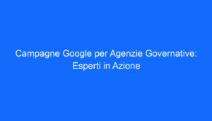 campagne google per agenzie governative esperti in azione