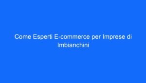 come esperti e commerce per imprese di imbianchini