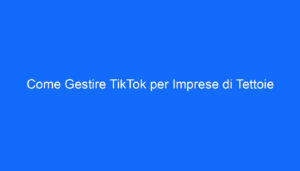 Come Gestire TikTok per Imprese di Tettoie