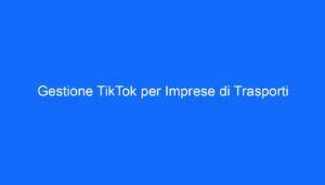 Gestione TikTok per Imprese di Trasporti