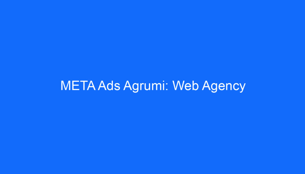 META Ads Agrumi: Web Agency