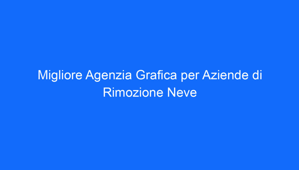 migliore agenzia grafica per aziende di rimozione neve 2 6627