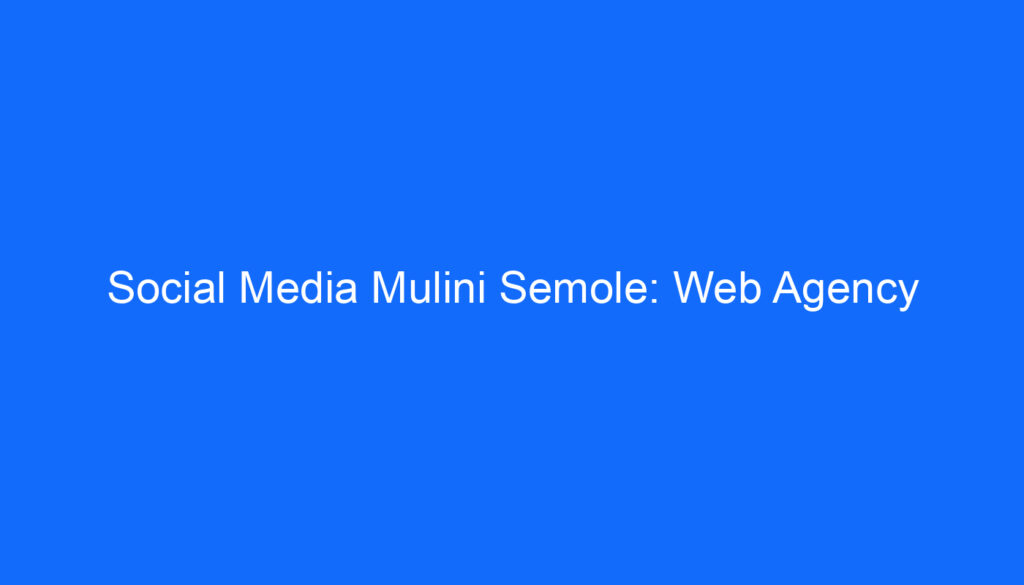 Social Media Mulini Semole: Web Agency