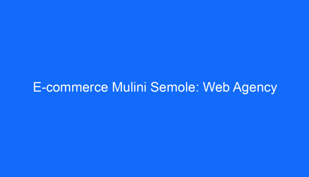 E commerce Mulini Semole: Web Agency