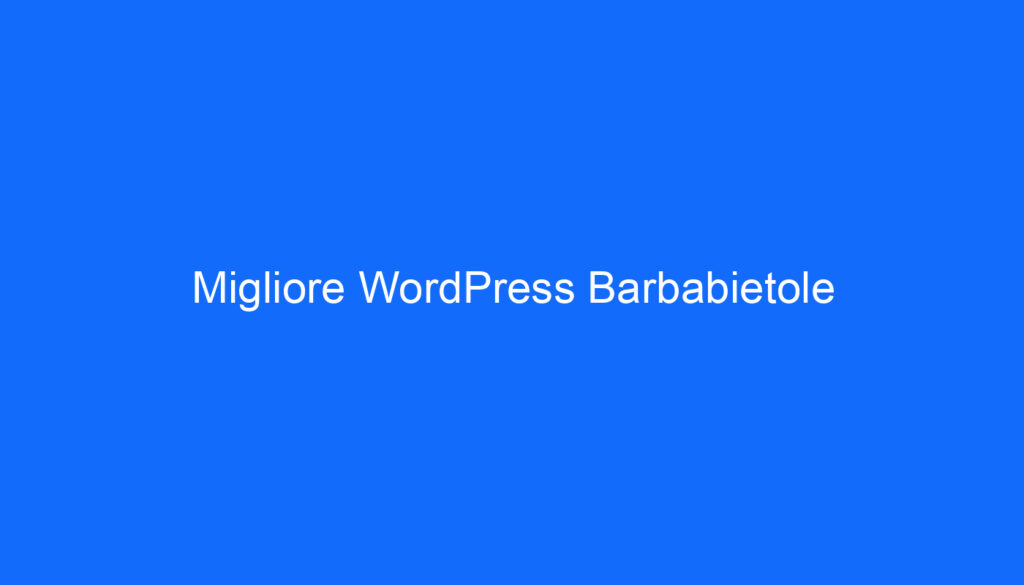 Migliore WordPress Barbabietole