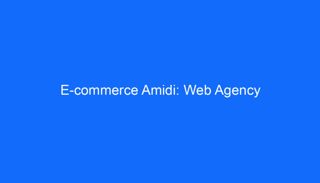 E commerce Amidi: Web Agency