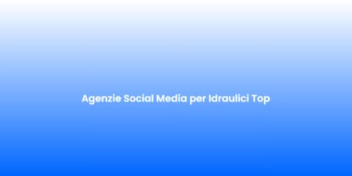 Top Agenzie Social Media per Idraulici