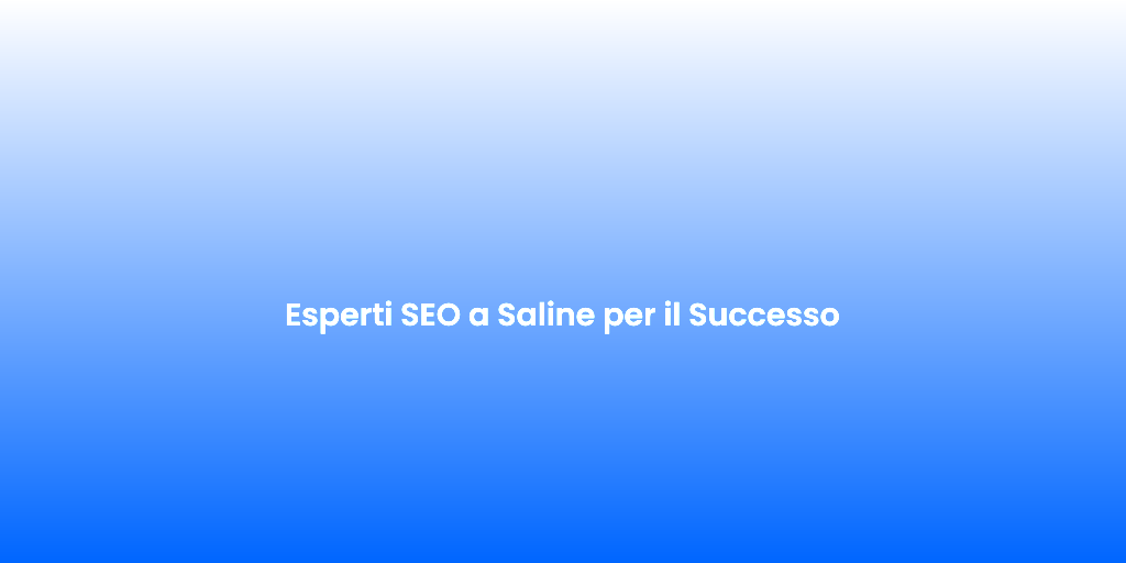 Esperti SEO a Saline per il Successo