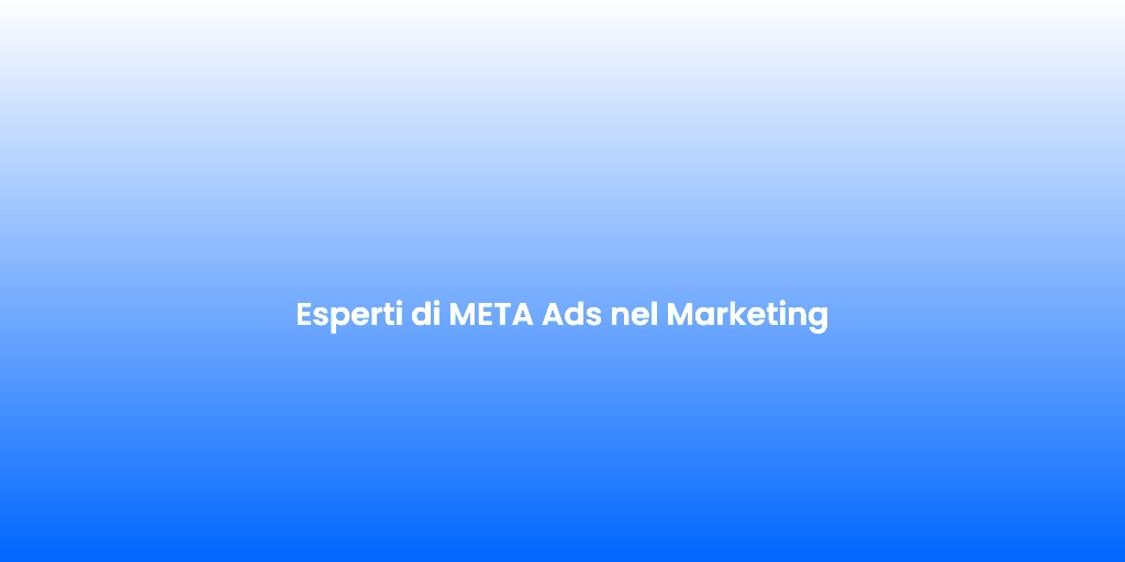 Esperti di META Ads nel Marketing