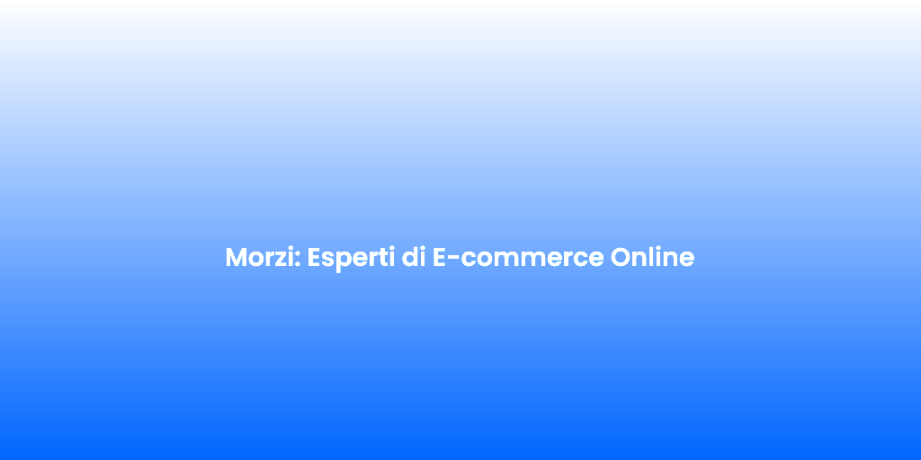 Morzi Esperti di E commerce Online 1