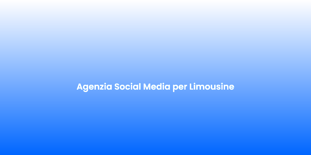 Agenzia Social Media per Limousine