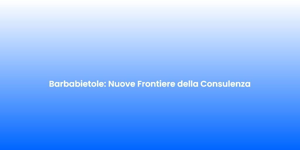 Barbabietole Nuove Frontiere della Consulenza