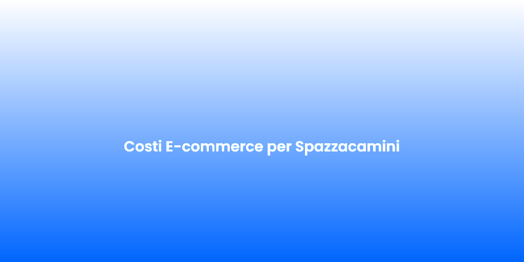 Costi E commerce per Spazzacamini 1