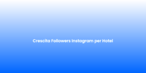 Crescita Followers Instagram per Hotel 1