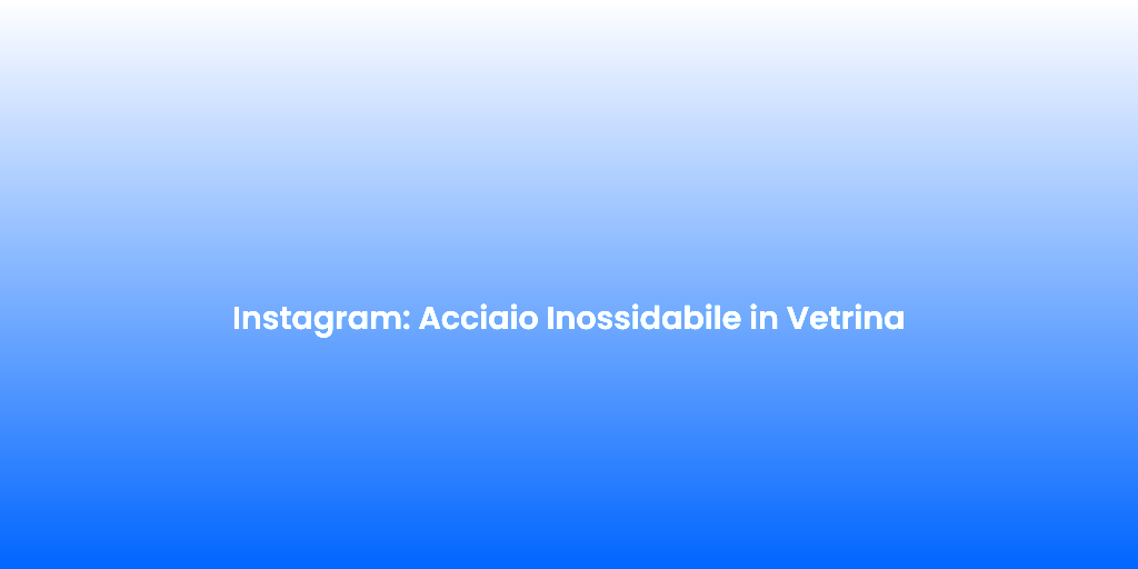 Instagram Acciaio Inossidabile in Vetrina