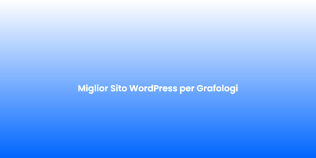 Miglior Sito WordPress per Grafologi 1