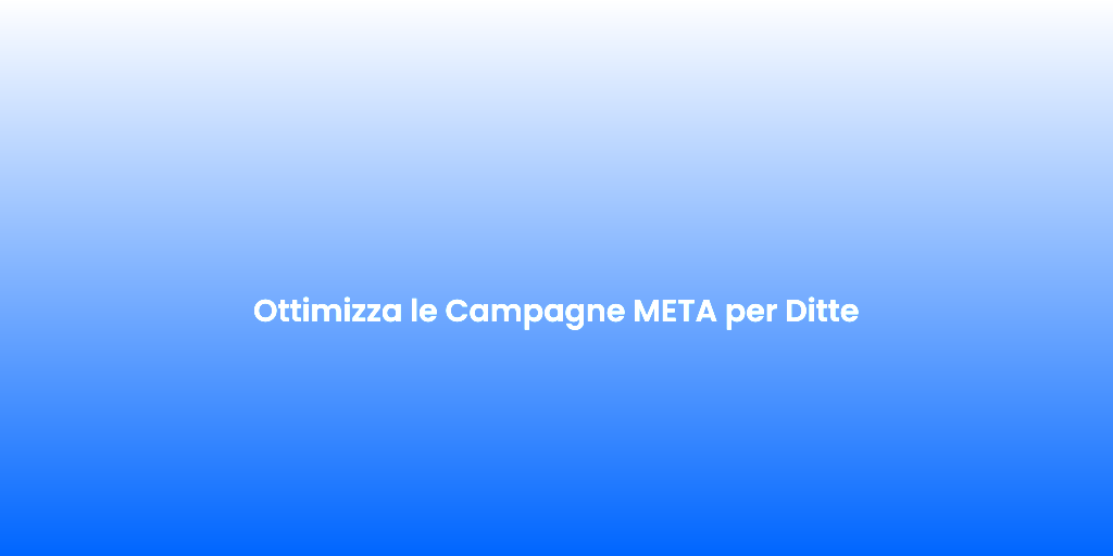 Ottimizza le Campagne META per Ditte 1