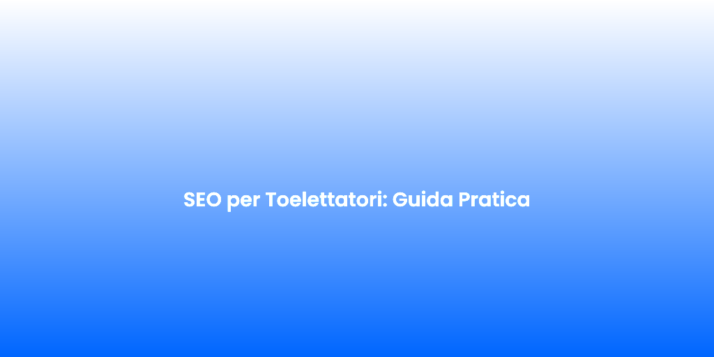 SEO per Toelettatori Guida Pratica 1