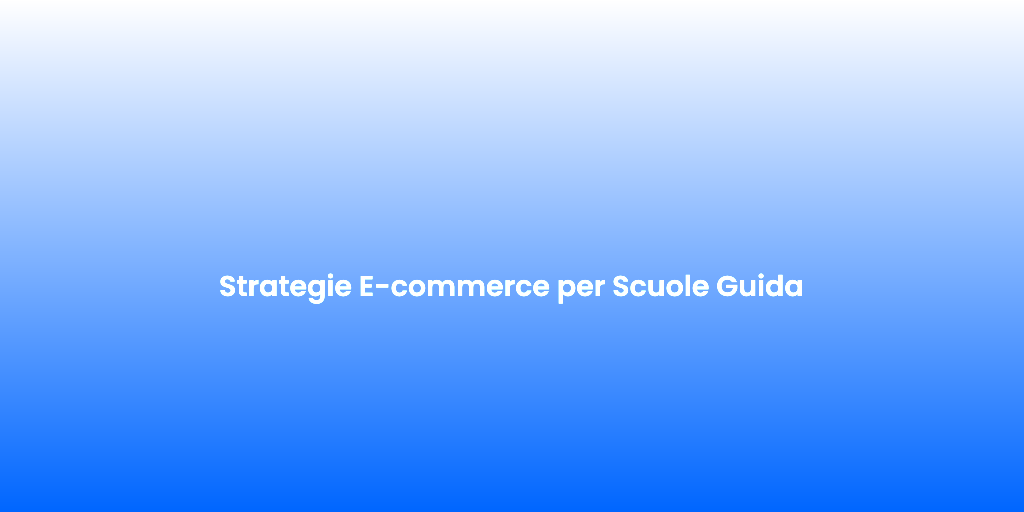Strategie E commerce per Scuole Guida 1